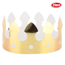 Golden Foil Party Crown Hats Royal Crowns Adjustable Size Durable Reusable Photo Props For Great Activity Birthday Celebration Wedding Baby Shower