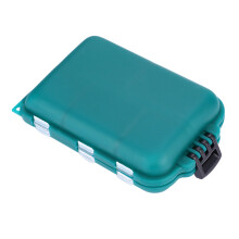 Caja de pesca resistente, compacta y plegable, mini caja de aparejos resistente al agua, caja de almacenamiento de aparejos terminales, caja de