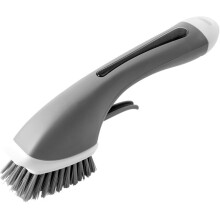 Dishwashing Brush with Soap Dispenser, Long Handle Kitchen Scrubber with Automatic Detergent