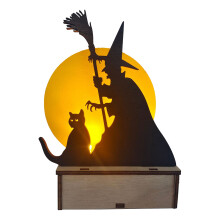 Znak dekoracyjny „Wiedźma”, dekoracyjne latarnie na Halloween, lampki dyniowe do wnętrz i na zewnątrz, tworzące atmosferę imprezy