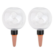 2 automatic watering globes simplify your plant care indoors and outdoors.