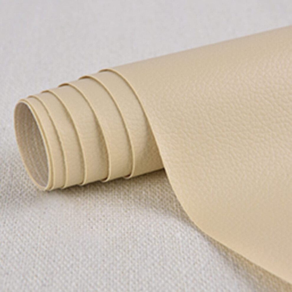 Large Leather Patch 10X20cm Self Adhesive Waterproof Tape For Couch Furniture Car Seats Beige 9001264690212