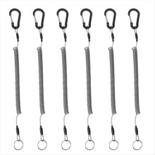 Safety Coiled Lanyard, 6 Pcs Fishing Lanyard Retractable Heavy Duty Sp