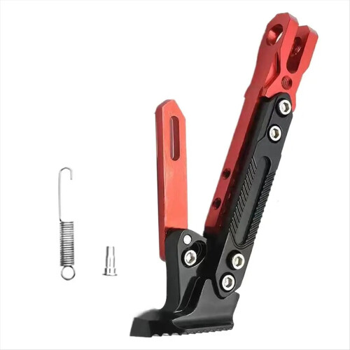 Adjustable Motorcycle Kickstand - Universal Aluminum Alloy Side Stand,