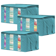 Rangement pour couette, poignées renforcées, grande capacité de rangement, fabrication en tissu Oxford, organisateur de linge pliable