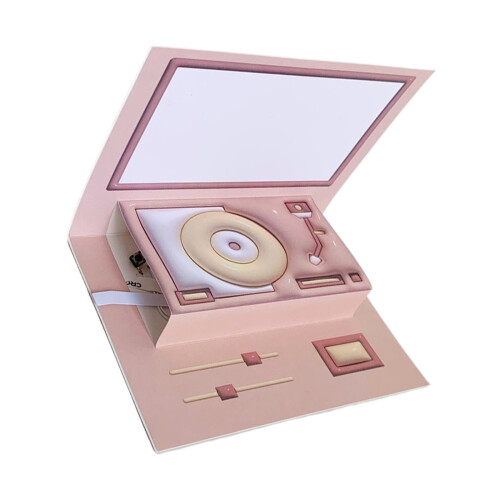Popup-Karte zum Muttertag, 3D-Pinguine, Geschenkkarten,-Beige