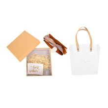 Bolsas de compra reutilizables, bolsas de regalo transparentes con asa, artesanía exquisita para fiestas de cumpleaños y más.