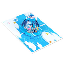 3D-Pinguin-Grußkarte, Popup-Grußkarte, leere Notizkarte mit