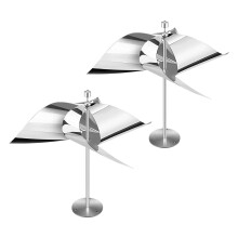 Reflective bird deterrent spinner with stainless steel construction for railings and roofs
