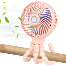 Hordozható ventilátor babakocsihoz, Rugalmas, háromlábú, akkumulátoros ventilátorok, USB-n újratölthető, Csíptethető ventilátorok