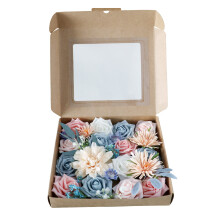 Soláthairtí Bouquet DIY, Bláthanna Bréige Maisiúla le haghaidh Bláthanna Bainise Saorga, Socruithe Bláthanna Síoda le Teagmháil Réalaíoch