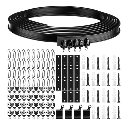 Bendable Ceiling Smooth Rails with Mounting Hooks and Rollers RV Curta