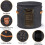 Round Hat Storage Box with Lid – Foldable Organizer for Clothes, Toys, Dark Grey 4