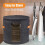 Round Hat Storage Box with Lid – Foldable Organizer for Clothes, Toys, Dark Grey 3