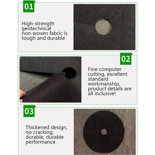 Tree Protection Weed Control Mats, 25 cm Mulch Disc, 10 Pieces 2