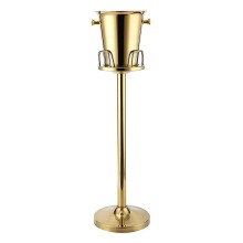 Stainless Steel Ice Bucket with Stand 5L Wine Beer Champagne Cooler for Home Bar Party Silver