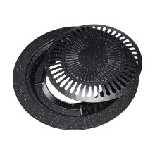Round Nonstick Baking Pan Double Tier Enamel Oven Tray for Roasting Meat and Vegetables