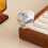 Handmade Resin Cocktail Rings Artistic Texture-White gray 6