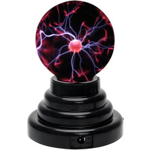 Fun Science Mini Lamp For Home And Party Decor, Interactive Plasma Ball That Sets Mysterious Mood, Touch Sensitive Plasma Lamp With Study Guide Ideal