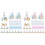 24 Set Angelic Footprint Keychains with Drawstring-Blue 2
