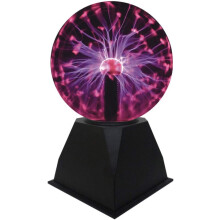 Magic Plasma Ball Lamp, 5 Inch Red Glass Science Ball Creates Interactive Light Show, Touch Sensitive Ion Sphere Lamp, Decorative For Living Spaces, F