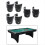 6PC Billiard Pool Table Pockets Accessories Space Saving Sturdy Ball H 6
