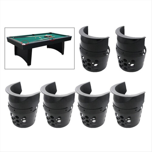 6PC Billiard Pool Table Pockets Accessories Space Saving Sturdy Ball H 2