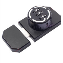 Password Lock Black Silver Bolt Metal Door Latch Anti-Theft Safety Com