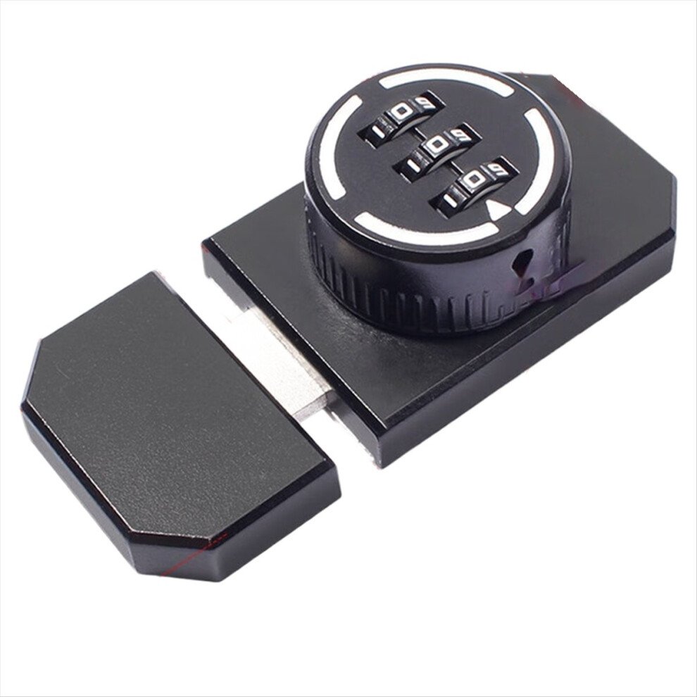Password Lock Black Silver Bolt Metal Door Latch Anti-Theft Safety Com 4853197627507