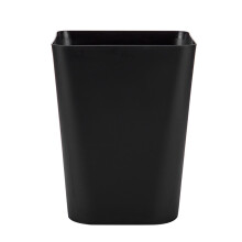 Waste Bin Plastic Waste Bin without Lid Rubbish Bin for Kitchen Square Waste Paper Basket Black