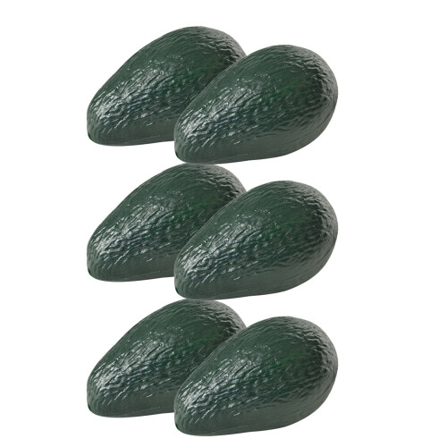 Set van 6 imitatie avocadomodellen, kunstfruitmodel, kunststof