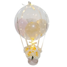 Luxuriöse Blumenstraußverpackung, hochwertige runde Blumenbox für kreative DIY-Arrangements, Ballonrosenstrauß – perfekt für Hochzeiten,