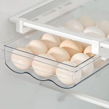 Schützt Eier, Eieraufbewahrungsbehälter für den Kühlschrank, transparentes Material, automatisches Rollen, Schubladenorganizer, platzsparend,