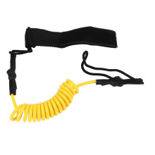 Correa elástica de seguridad, tobillera ajustable, correa de SUP en espiral, anillo de liberación rápida, cuerda de PU duradera, puño de neopreno