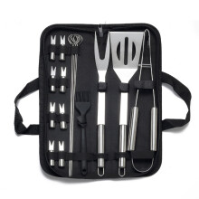 16piece gift set with sturdy tools, stainless steel grilling with storage bag, accessories for home, camping and travel