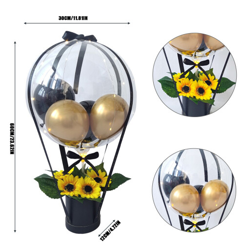 Αξεσουάρ DIY για ανθοσυνθέσεις σε στρογγυλό κουτί λουλουδιών υψηλής ποιότητας, 2