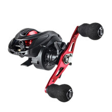 Metal Spool, Max Drag 8Kg, Baitcasting Reel, Saltwater/Freshwater (ACRed, Left)