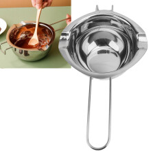 Chocolate Melting Pot 304 Stainless Steel 500ml with Dual Spouts for Butter, Cheese, Candy, Candle Making