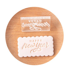 Mooie Fondant Taarten Stempel Gelukkig Nieuwjaar Patroon-Type D