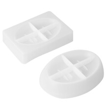 2PCS Silicone Soap Dish Resin Mold Oval/Square Drain Soap Box Epoxy Resin Casting Mould Home Organizer