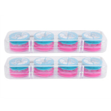 Carretel de linha de pesca de silicone resistente a choques, fácil de transportar, com caixa de plástico transparente, material de alta qualidade e