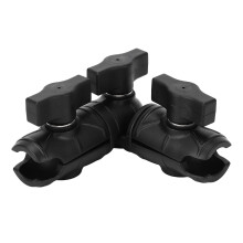 Braço extensor com conectores de esfera dupla de 1 polegada, suporte de montagem versátil e ajustável em 360 para componentes de tamanho B (25