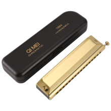 QI MEI Harmonica Chromatique 16 Trous 64 Sons Orgue à Bouche Instrumentos Clé de C Instruments de Musique Professionnels