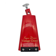 8.5 Inch Red Cowbell Electroplating Cow Bell Jazz Drum Bell Percussion Instrument Drum Professional Accessories