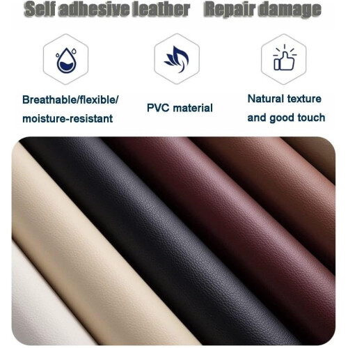 Leather  Patch 50x120cm Self Adhesive Waterproof for Sofa and Car Seats Large Coverage 1