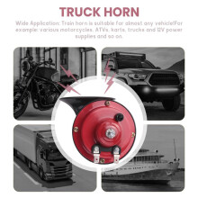 300DB Klaxon de Train Super Fort pour Camion Train Bateau Voiture Air Escargot éLectrique Simple Corne 12V Corne de Moto éTanche