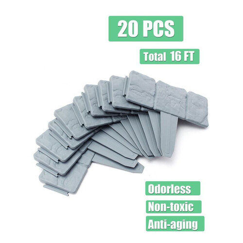 Garden Landscape Edging Borders No Dig,20 PCS 16 FT Lawn for Landscapi 2