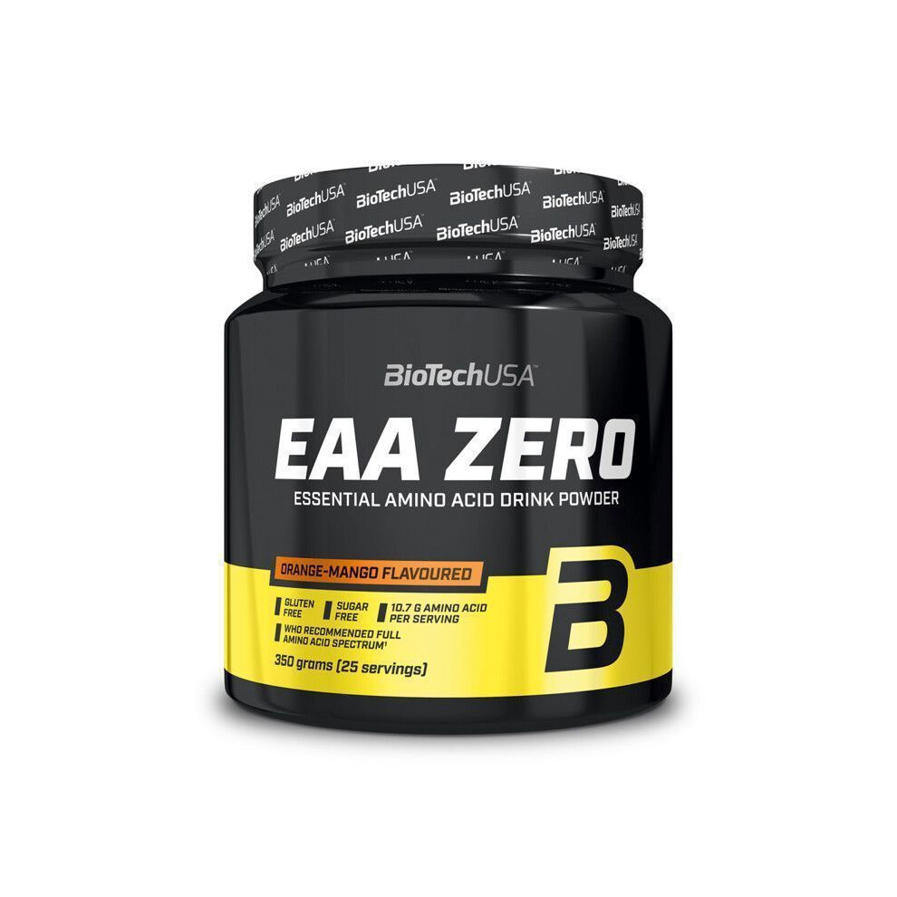 BioTechUSA EAA Zero - Essential Amino Acid Power | 7160mg EAA/Serving | WHO Recommended Ratio | Sugar-Free, Gluten-Free, 350 g, Orange-Mango - Image 4