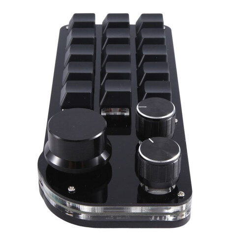 Programming Macro Custom 15 Keys 3 Knob Keyboard RGB Copy Paste  Button Photoshop Gaming Keypad Mechanical Hotswap A 2