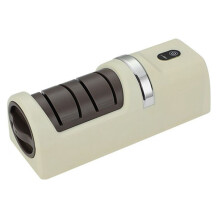 Electric Rechargeable Cutter Sharpener - Quick Polishing Multifunctional Kitchen Gadget Creamy-White